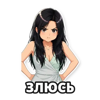 Аниме: девушка: стикер 6